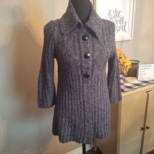 Y2K Candie's Sweater Cardigan Big Buttons Sz Large